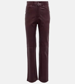 Stouls Terry high-rise straight leather pants