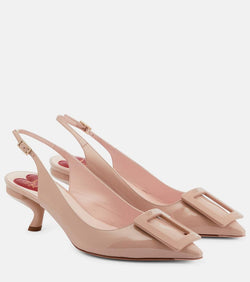 Roger Vivier Virgule leather slingback pumps