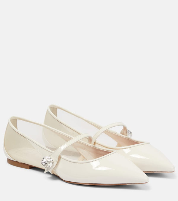 Roger Vivier Cube B patent leather flats