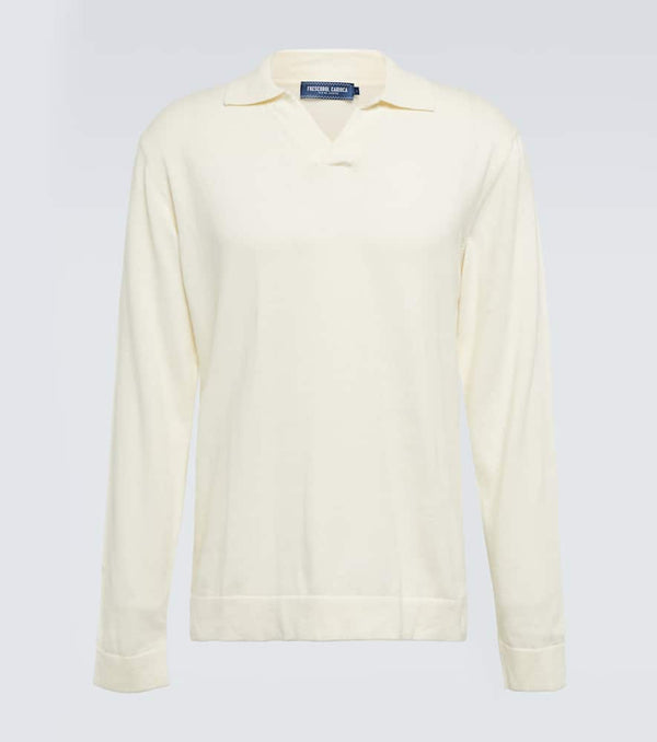 Frescobol Carioca Aurelio cotton and wool polo sweater