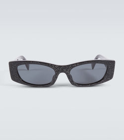 Celine Eyewear Crystal-embellished rectangular sunglasses