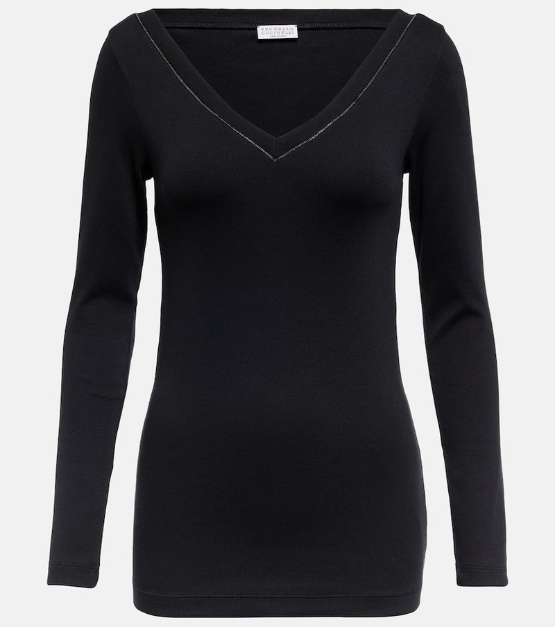 Brunello Cucinelli Cotton-blend top