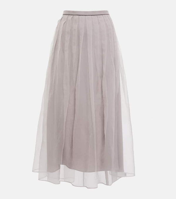 Brunello Cucinelli Silk mid skirt