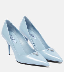 Prada Metallic leather pumps