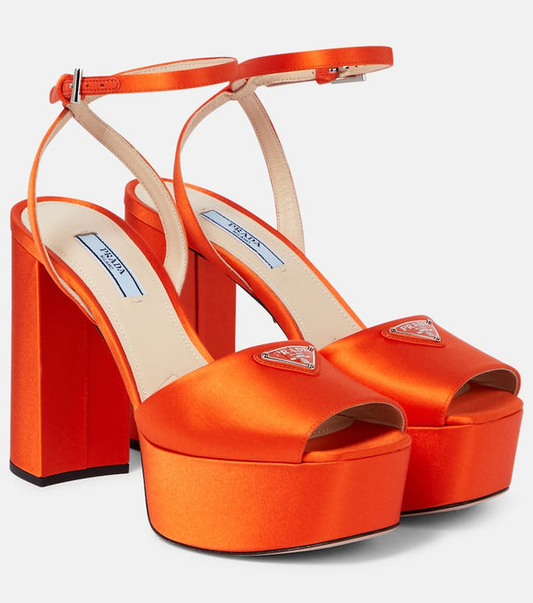 Prada Satin platform sandals