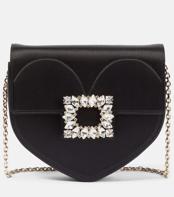 Roger Vivier Love embellished satin shoulder bag