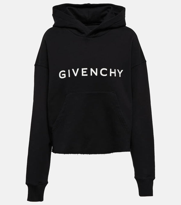 Givenchy Cropped cotton fleece sweatshirt