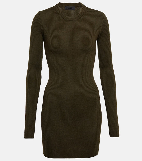 Wardrobe.NYC Ribbed-knit wool minidress