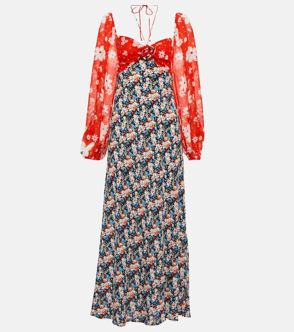 Rixo Jeanie floral silk-blend midi dress