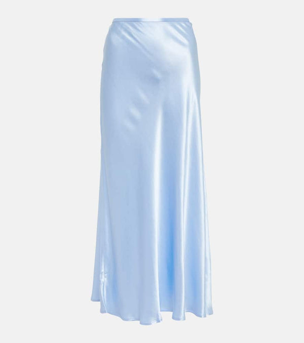 Rixo Satin midi skirt