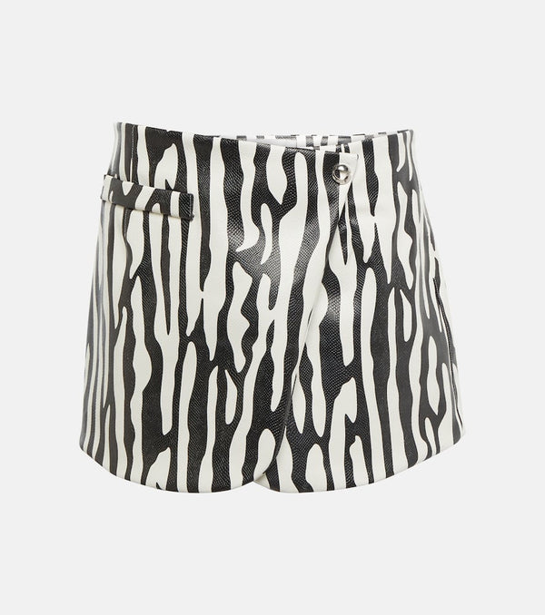 Coperni Zebra-print warp miniskirt