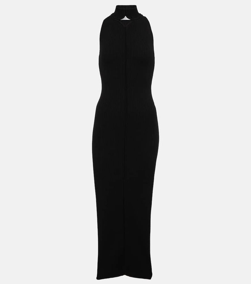 Courrèges Ribbed-knit midi dress