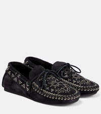 Isabel Marant Freen embellished suede moccasins