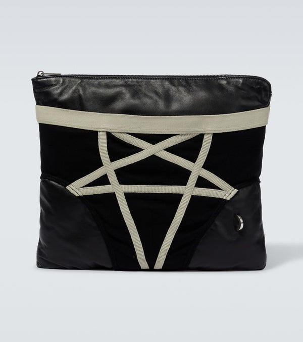 Rick Owens Pentabrief leather pouch