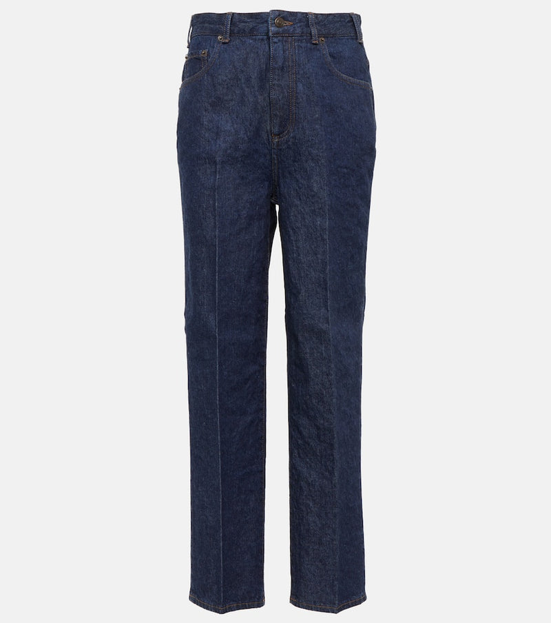 Loro Piana High-rise straight-leg jeans