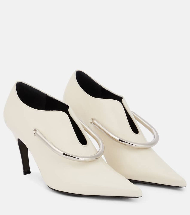 Jil Sander Embellished leather pumps