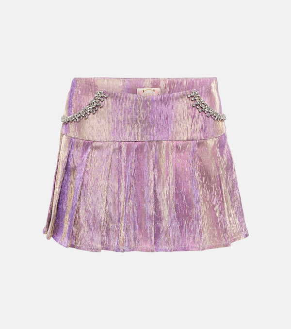 Miss Sohee Embellished pleated miniskirt