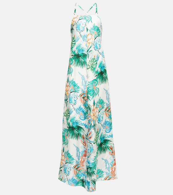 Max Mara Printed silk maxi dress