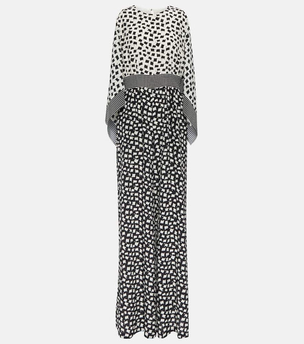 Max Mara Printed wide-leg silk jumpsuit