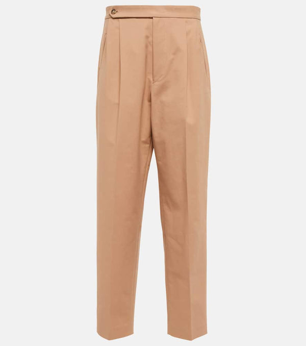 Tod's High-rise wide-leg cotton-blend pants