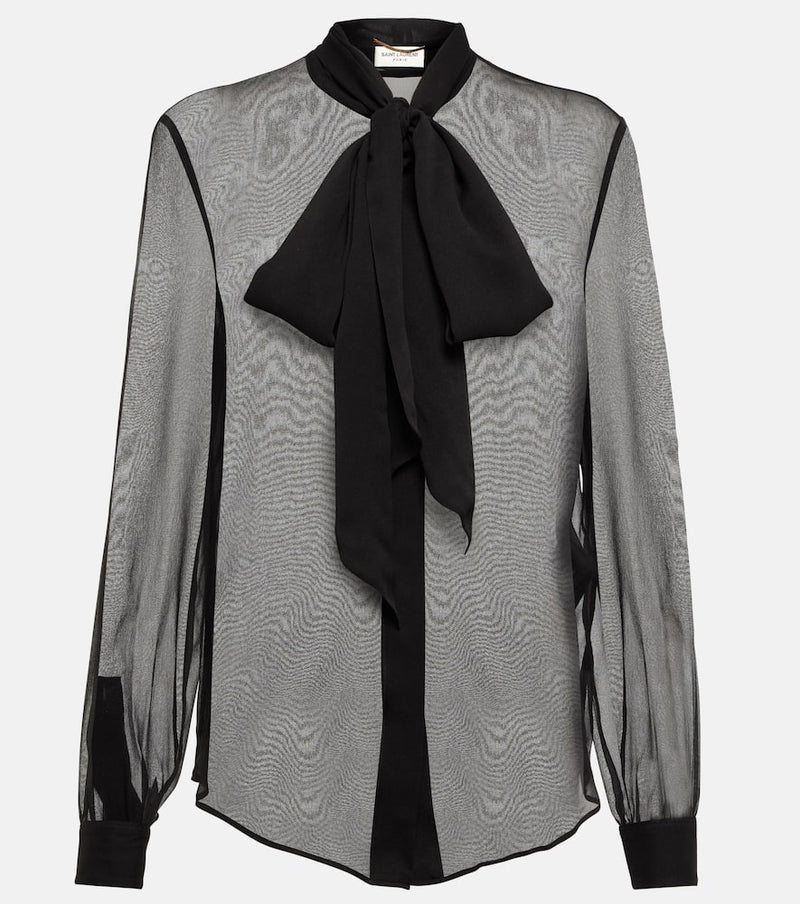 Saint Laurent Lavallière silk blouse