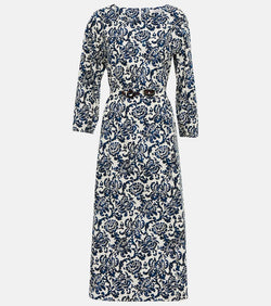 S Max Mara Betty floral cotton poplin midi dress