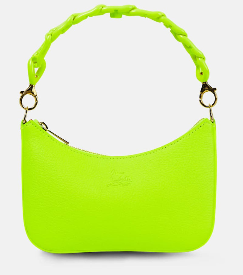 Christian Louboutin Loubila Chain Mini Leather Shoulder Bag Green