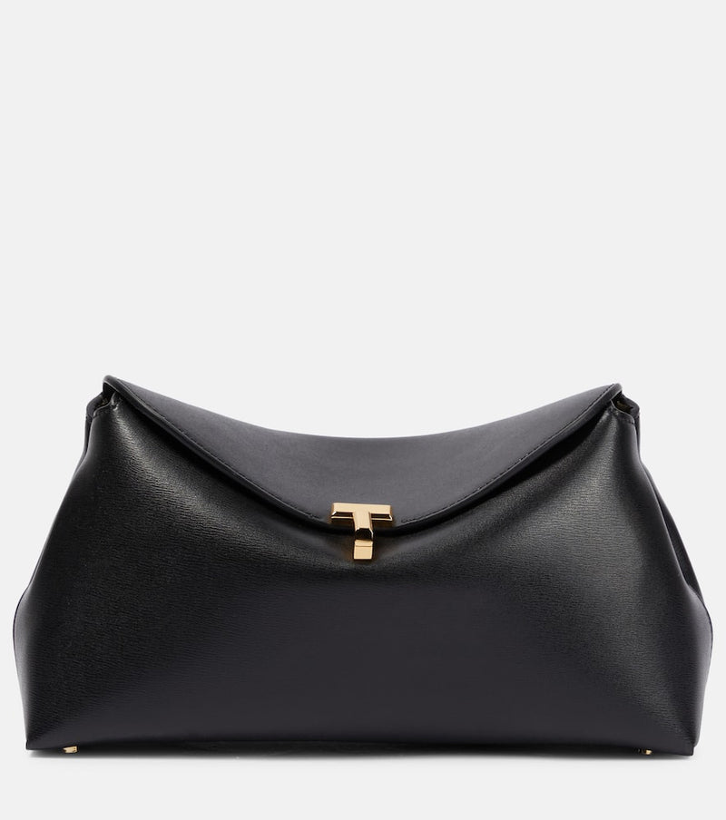 Toteme T-Lock Small leather clutch