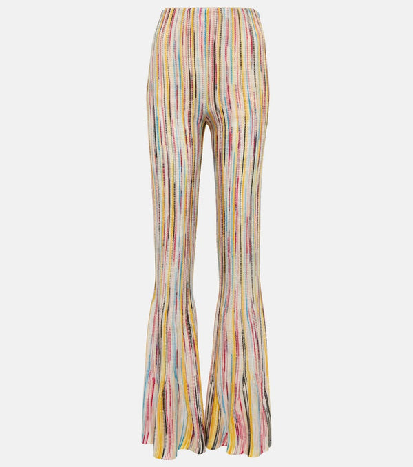 Missoni Striped flared jersey knit pants