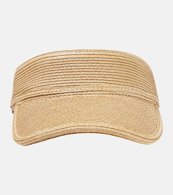 Saint Laurent Raffia-effect visor