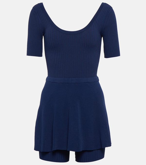 Live The Process Zena ribbed-knit tennis minidress