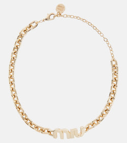 Miu Miu Logo chainlink choker