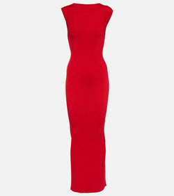 Givenchy Open-back ribbed-knit gown