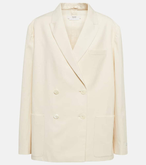 Prada Double-breasted cotton blazer