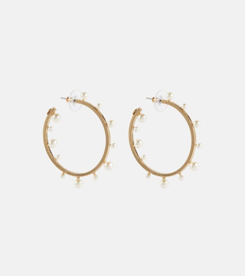 Jennifer Behr Odetta faux pearl hoop earrings
