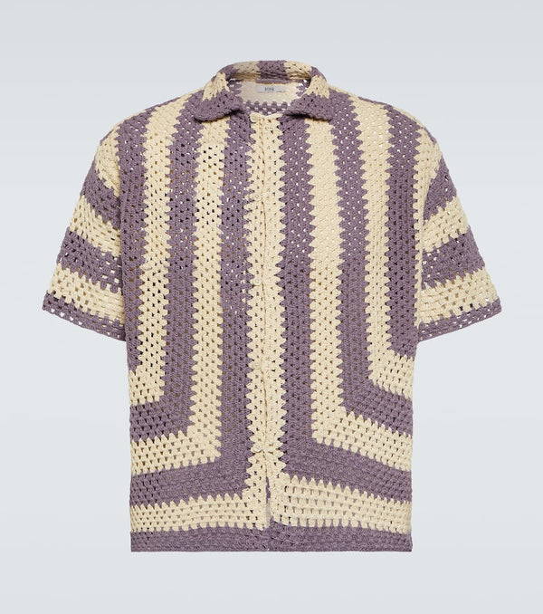 Bode Flagship crochet cotton shirt