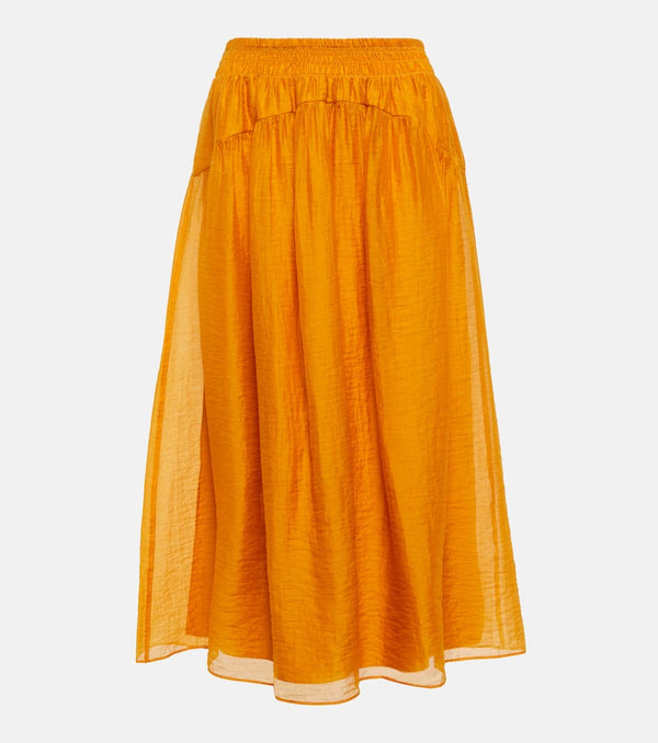 Vince High-rise midi skirt