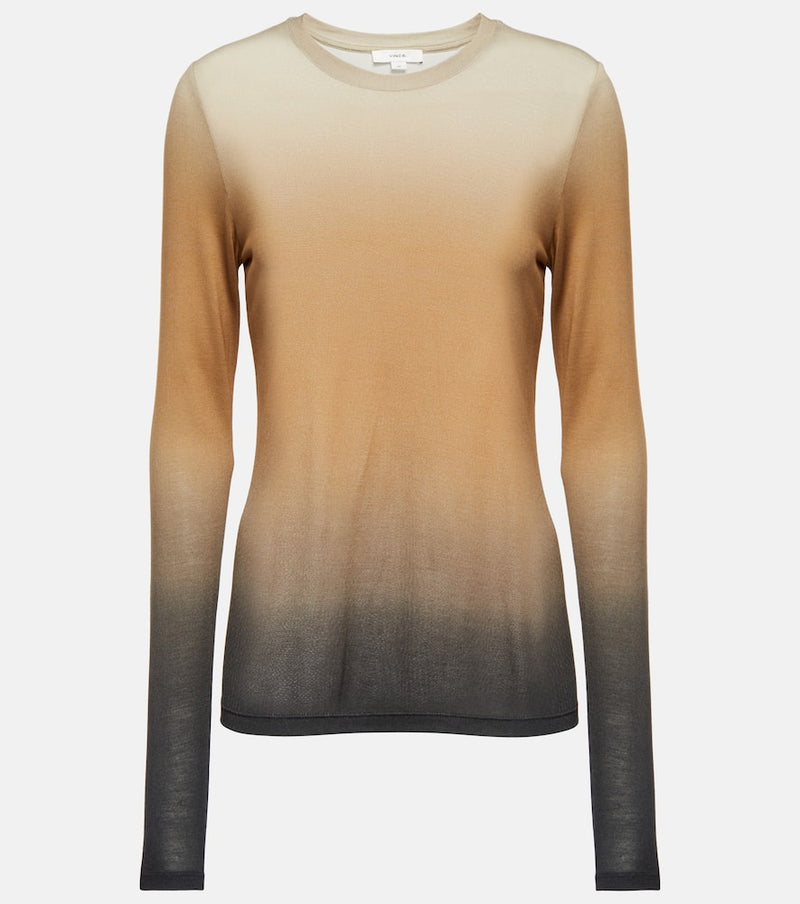 Vince Ombré crewneck knit top