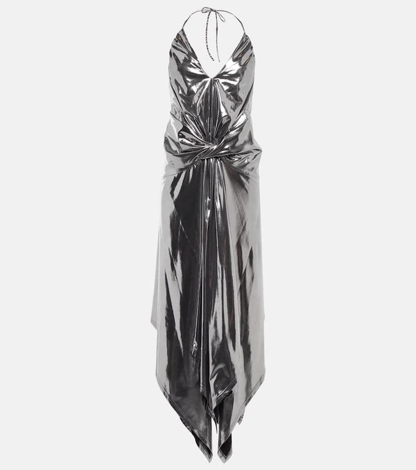 Alexandre Vauthier Halterneck metallic midi dress