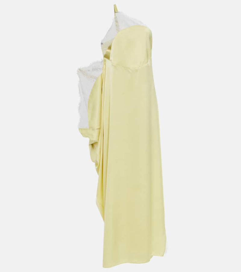JW Anderson Lace-trimmed satin maxi dress
