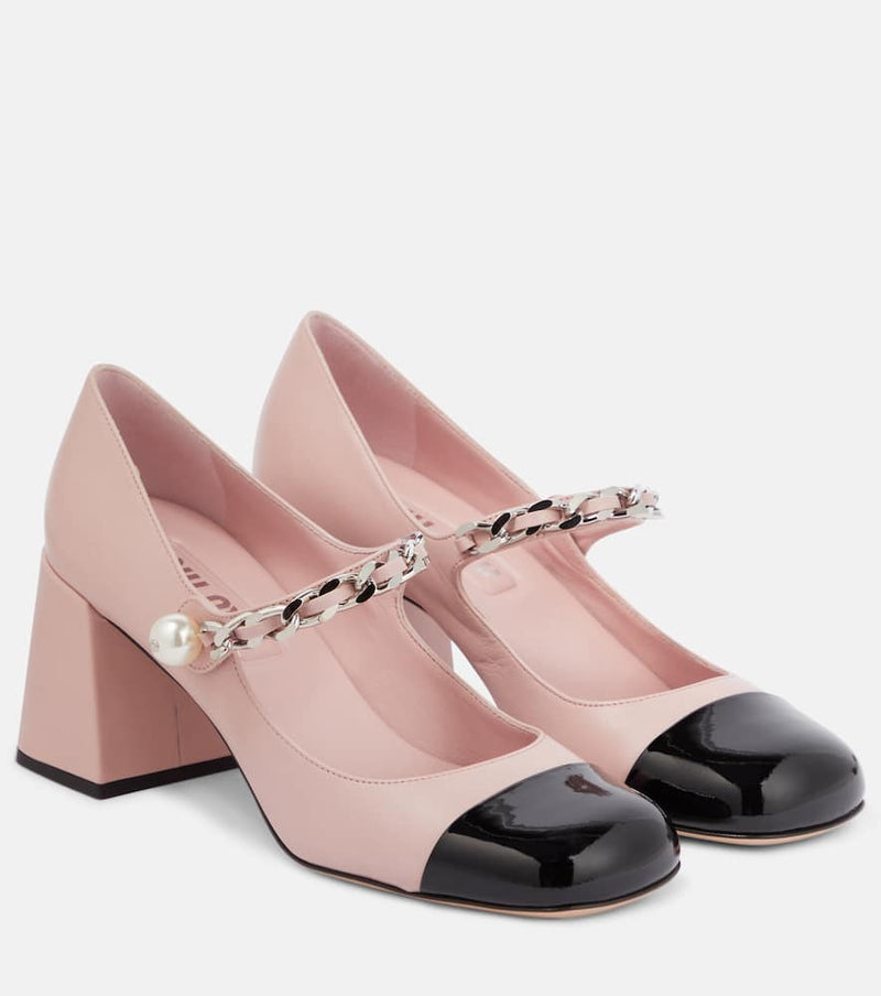 Miu Miu Mary Jane leather pumps