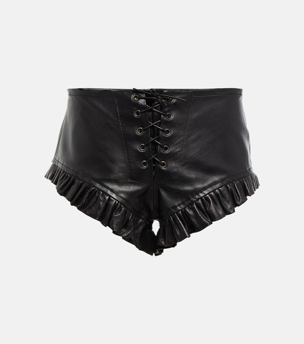 Petar Petrov Geva low-rise leather shorts