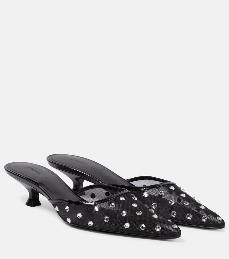 Khaite Minna embellished mules