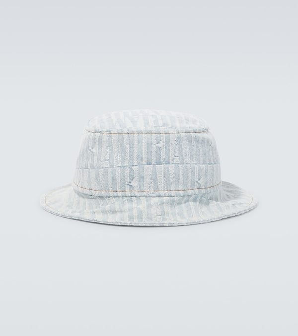 Amiri Logo denim bucket hat