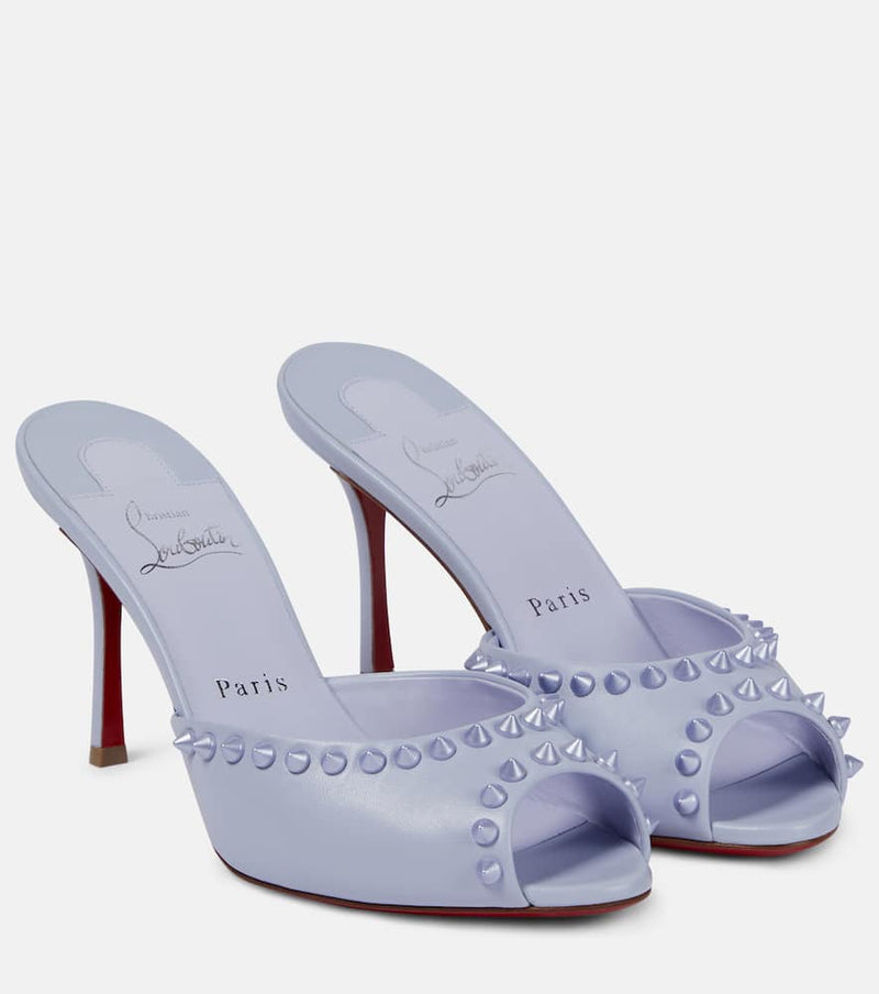 Christian Louboutin Me Dolly Spike 85 Leather Mules Purple