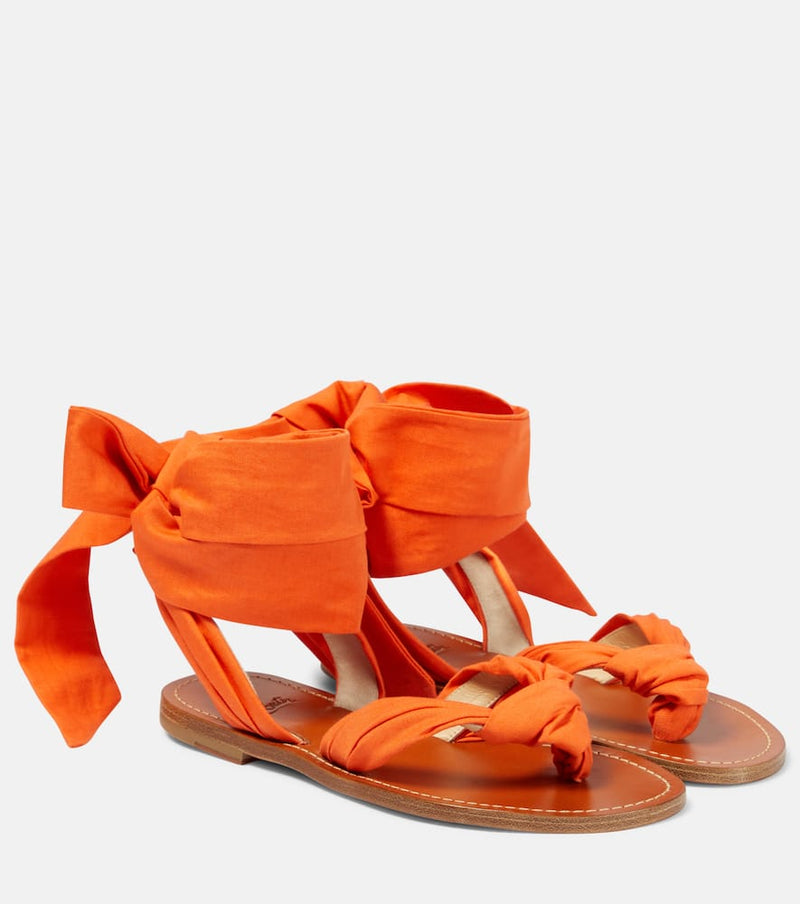 Christian Louboutin Niloo Du Desert Sandals Orange