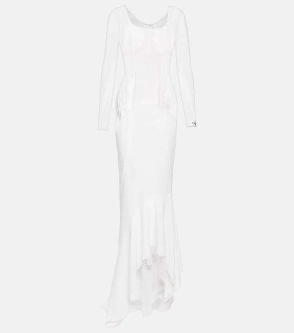 Dolce & Gabbana x Kim semi-sheer silk-blend gown