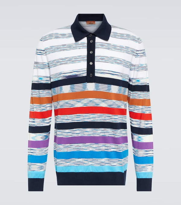 Missoni Striped cotton polo top