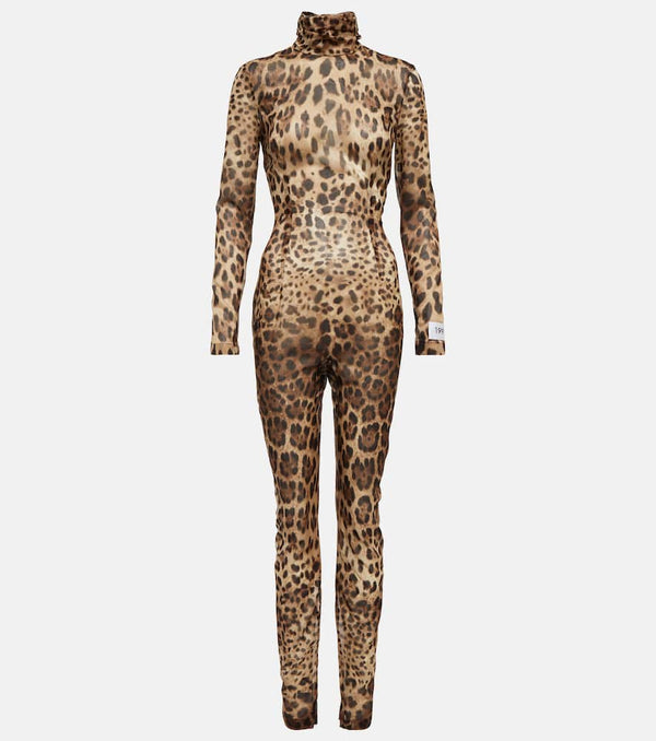Dolce & Gabbana x Kim leopard-print silk-blend jumpsuit
