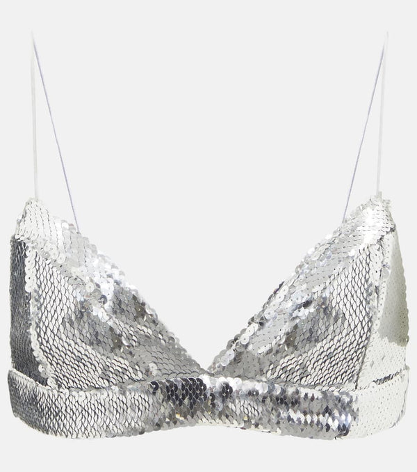 Alex Perry Sequin-embellished bra top